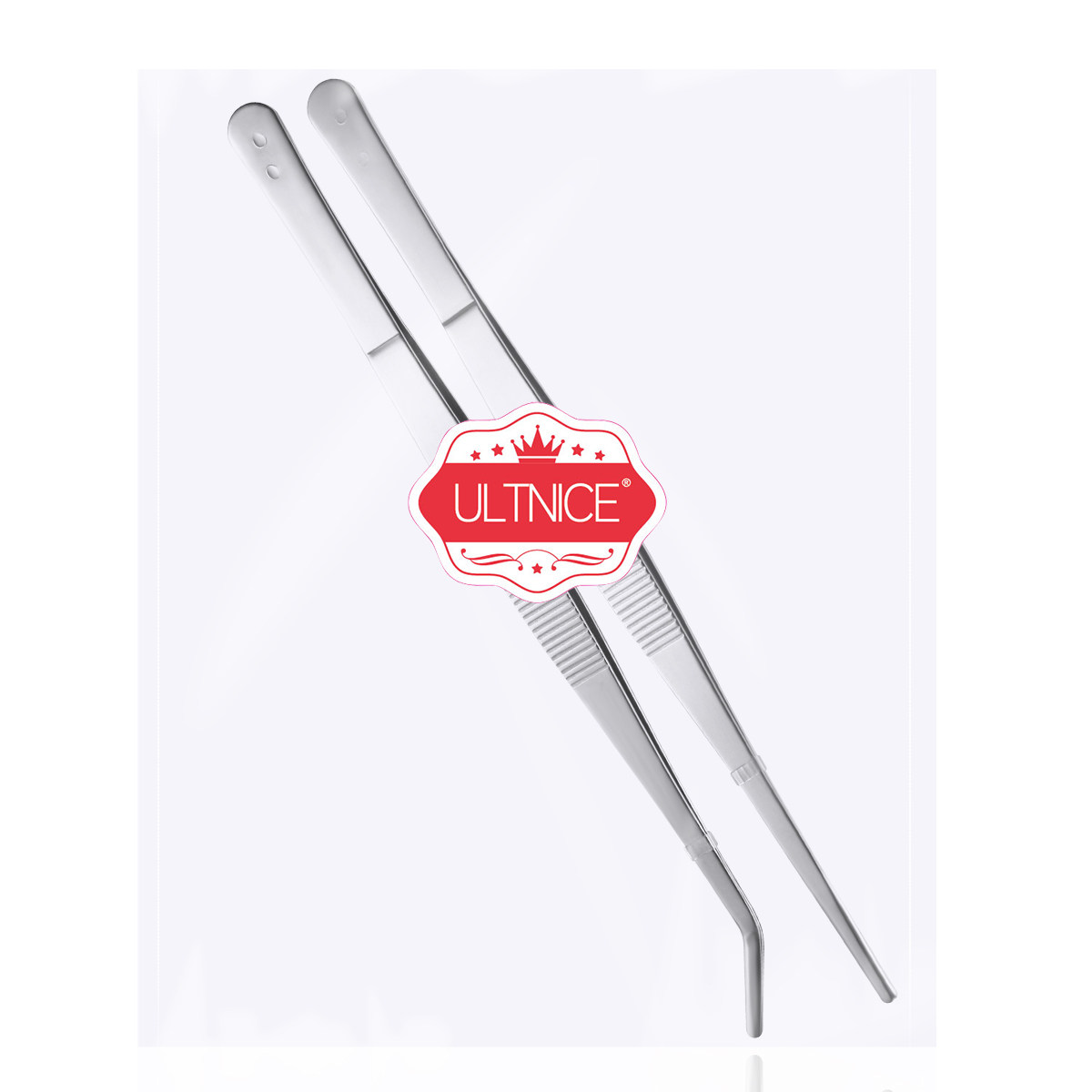 Feeding Tong Stainless - 2 buah Pinset Stainless Steel Perak