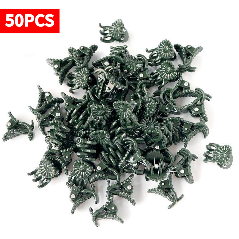 50 Buah Penjepit Tanaman Hijau - Vine Climbing Plastic ulasan dan harga