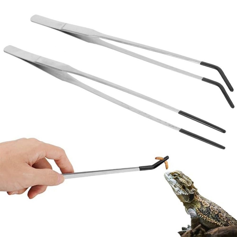 2 Buah Pinset Pemberi Makan Ak - Feeding Tong Stainless ulasan dan harga